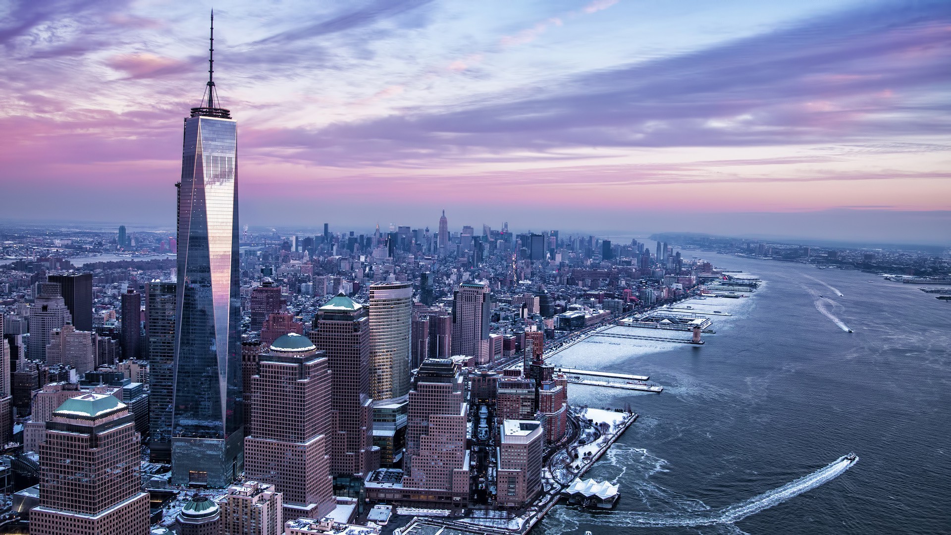 251837-New_York_City-city-USA-Freedom_Tower-Manhattan-Hudson_River-winter-river-One_World_Trade_Center